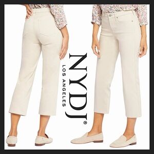 NYDJ Los Angeles Women’s Piper Crop Relaxed Straight Flare Leg Jeans Size (6)